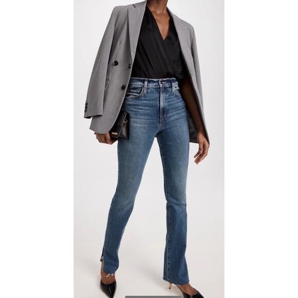 Women's Straight Leg Jeans - Blue - Picture 7 of 16